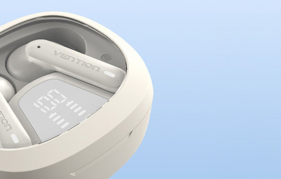 Kufje Bluetooth Vention AIR A01, Bluetooth 5.3, me kuti karikimi me ekran LED, të zeza