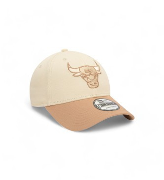 Капа New Era 9FORTY Colour Block Chicago Bulls, прилагодлива, памук, крем