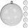 Set ornamente RUHHY, 5 toptha akrilikë 10cm, transparentë