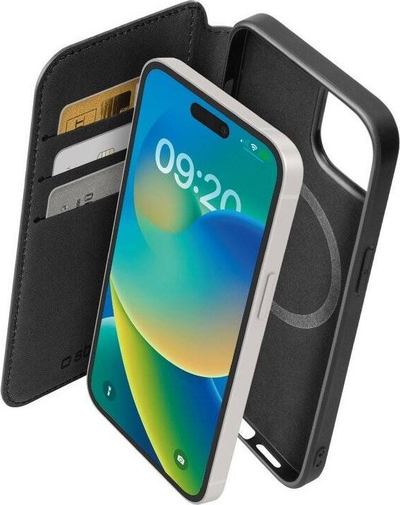 Këllëf telefoni SBS Book Wallet MagSafe për iPhone 15 Pro Max, me xhepa për karta, i zi