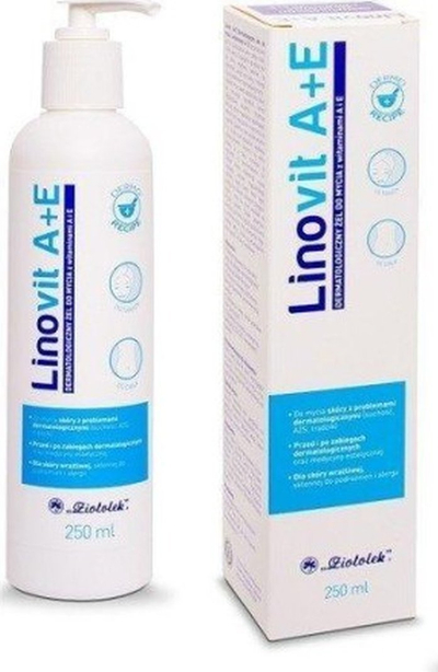 Xhel larës për trup dhe fytyrë Linovit A+E, vitamina A dhe E, 250ml