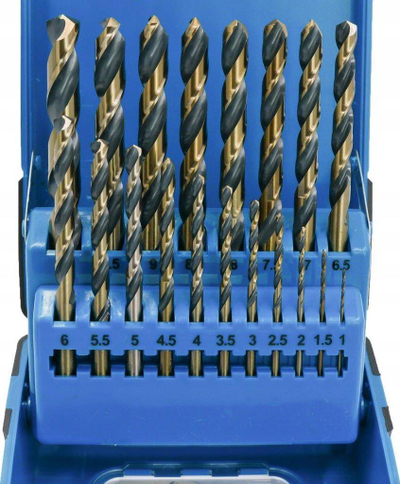 Set shpuese metali Schmith HSS PRO, 19 copë, diametër 1-10mm, blu