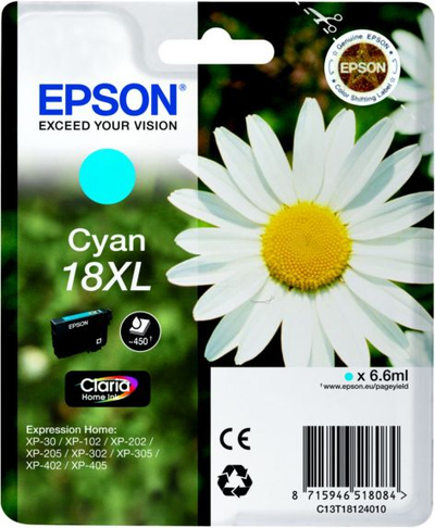 Ngjyrë printeri Epson T181240 (C13T18124022), 18XL, blu
