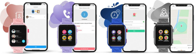 Smartwatch për fëmijë Bemi SmartWatch Play 2, 1.85", GPS LTE, blu