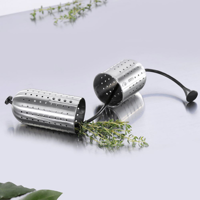 Infuzer erëzash GeFu Aromatic, çelik inox, me kordoni silikoni, ngjyrë argjendtë