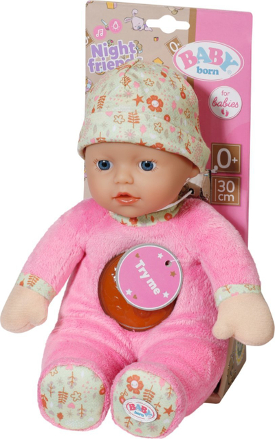 Kukull gjumi Baby Born Nightfriends, 30cm, me dritë edhe muzikë, rozë