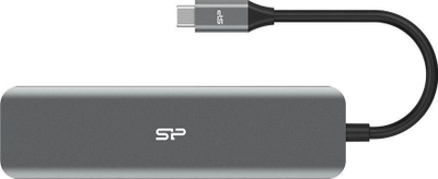 Stacion lidhës / replikator USB-C Silicon Power SU20 (SPU3C07DOCSU200G), gri