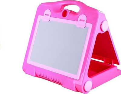 Tabla dyanshme për fëmijë LEAN Toys, për shkumësa dhe markera, me aksesorë, rozë