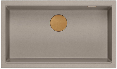 Lavabo kuzhine Quadron LOGAN 110 GraniteQ, 76x45 cm, 1 kazan, soft taupe