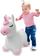 Lodër kërcimi Jamara Bouncing Animal Unicorn, me mbulesë pelushi, me pompë ajri, shumëngjyrëshe