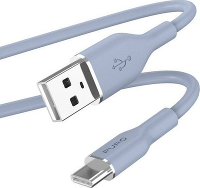 Kabllo kariku Puro Icon Soft, USB A me USB C, 1.5m, blu e çelët