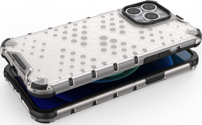 Këllëf telefoni Hurtel Honeycomb, iPhone 13 Pro Max, xhel i fortë, i kuq
