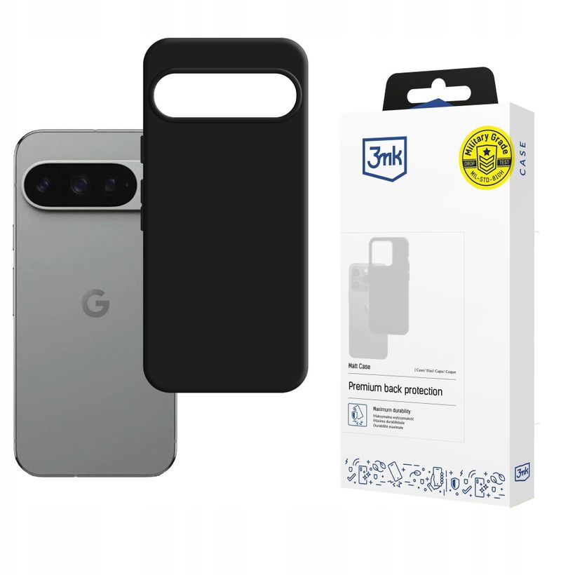 Mbulesë telefoni 3MK Matte Case, Google Pixel 10 Google Pixel 10 Pro, e zezë