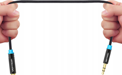 Kabllo zgjatese audio Vention Cotton Braided 3.5mm, 3m, mashkull te femer, e zeze