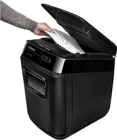 Машина за уништување хартија Fellowes AutoMax 200M, micro cut, 32L, црна
