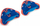 Paddle noti Speedo për gishta, ergonomike, me rripa që rregullohen, blu portokalli
