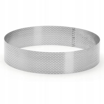 Unazë tartë De Buyer Valrhona, e shpuar, 20 cm, çelik inox