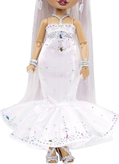Kukull Rainbow High Roxie Grand, Holiday Edition 2022, 28cm, e bardhë