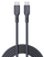 Kabllo Aukey, USB C / USB C, 1.8 m, e zezë