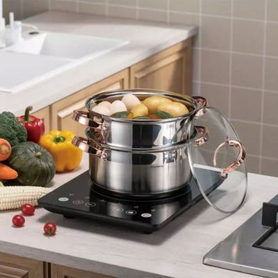 Tenjxhere avulli Klausberg KB 7725, 18 cm, 2.5L, për induksion, inox rose gold
