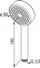Kokë dushi Oras BLOWER Apollo 254020, 95mm, 13.8 l/min, krom