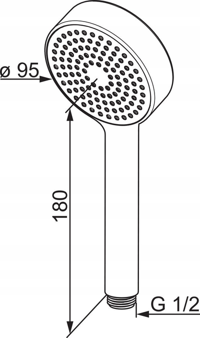 Kokë dushi Oras BLOWER Apollo 254020, 95mm, 13.8 l/min, krom