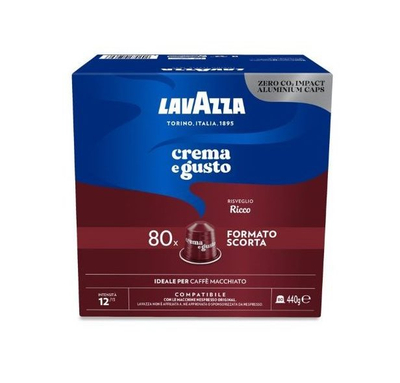 Lavazza Crema e Gusto Ricco, përzierje kompatibile me Nespresso® (80 kapsula)