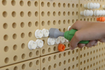 Set veglash lodër Masterkidz Tool Set With Drill, 8 elemente, për panel STEM, shumëngjyrësh