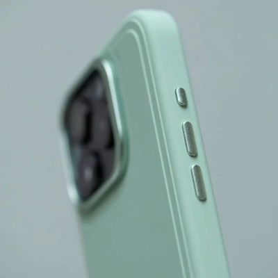 Futrollë Decoded Silicone Stacks për iPhone 16 Pro Max, antibakteriale, MagSafe, jeshile