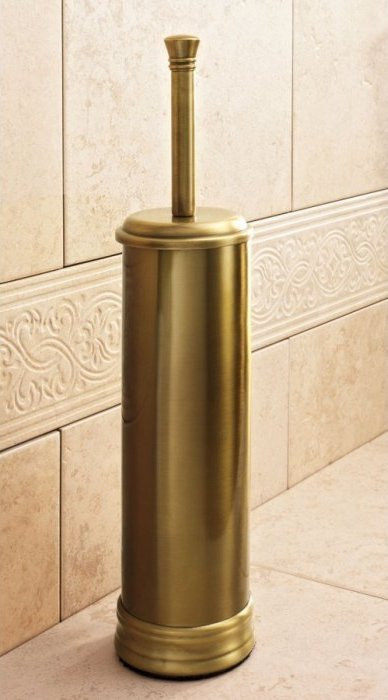 Furçë tualeti me mbajtëse Gedy Romance 7533, çelik inox, 41cm, ngjyrë bronzi