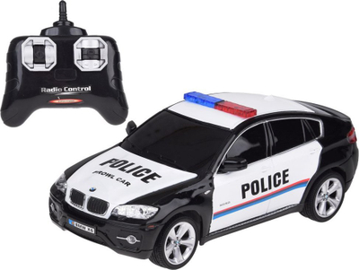 Lodër makinë policore me telekomandë BMW X6 RC0660 CY, plastike, për fëmijë 3+