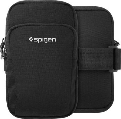 Држач за рака Spigen Dynamic Shield A702, еластичен, со два џеба, црн