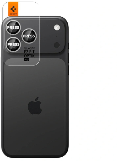 Mbrojtës xhami kamere Spigen Glass TR EZ Fit Optik Pro, 2 copë, për iPhone 17 Pro Max 16 Pro Max 17 Pro 16 Pro, transparent