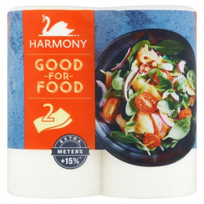 Letër kuzhine HARMONY Good for Food, 2 shtresa, pako me 2 copa, e bardhë
