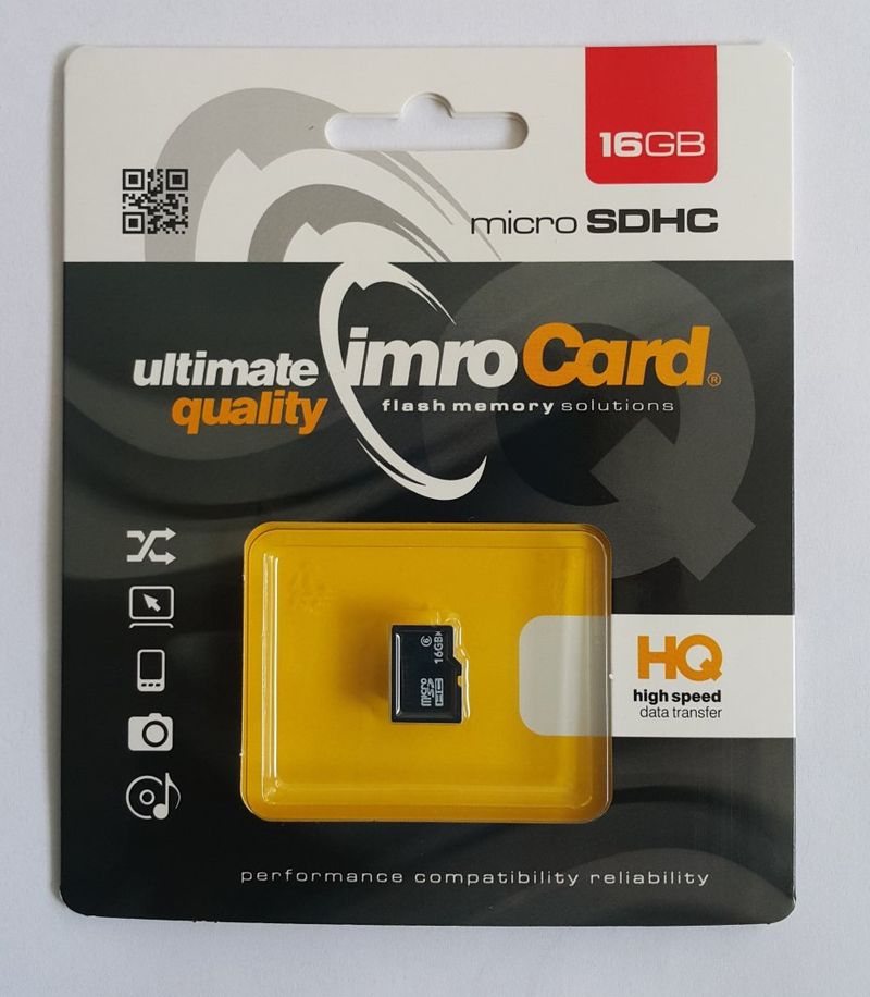 Kartë memorije Imro microSDHC, 16GB, Class 10 UHS-I, e zezë