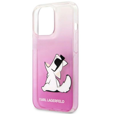 Maskë telefoni Karl Lagerfeld KLHCP14XCFNRCPI për iPhone 14 Pro Max, hardcase, rozë