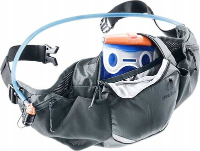 Појасна торба Deuter Pulse 3, 3L, со систем за хидратација, сиво графит