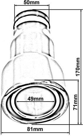 Dale auspuhi TurboWorks për VW Polo, hyrje 50mm, dalje 81x71mm, çelik inoks