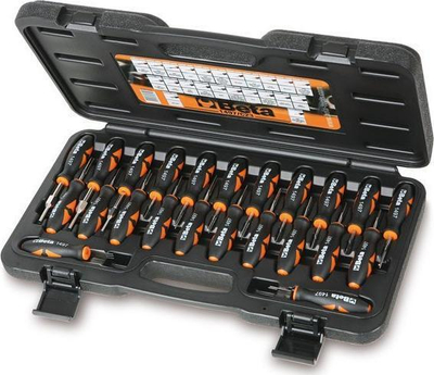 Set veglash Beta Tools 1497/C23, 23 copë, për konektorë elektrikë, i zi me portokalli