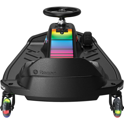 Go-kart elektrik Razor Crazy Cart Shift Lightshow, me litium, 8 mph, i zi