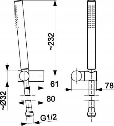 Set dushi Fittings Moza Premium, çelik inoks, Easy Clean, ari i furçum