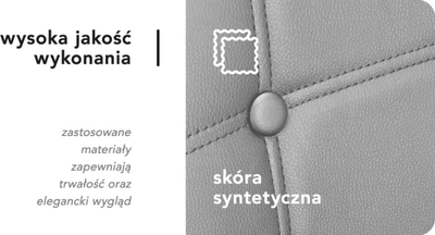 Karrige skandinave Activeshop 4Rico QS-185, lëkurë eco, gri