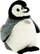 Lodër pellushi LeanToys Pinguin, 22 cm, shumë i butë, gri e bardhë