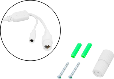 Kamerë IP PoE OEM, 4MP, 2.8mm, IR 20m, me audio, e bardhë