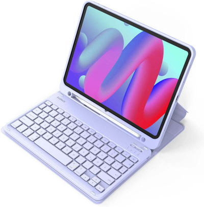 Këllëf me tastierë për iPad Air 11", 10.9", Pro 11", shumë i lehtë, magnetik, i zi