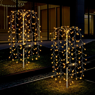 Llamba solare kopshti Saska Garden Fireworks Tree, 120 LED, 72 cm, e argjendtë
