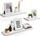 Rafte muri Vintage Floating Shelf, 40 cm, MDF, i bardhë