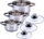 Set tenxheresh Kamille 4926 inoks, 1L 1.5L 2L, 6 copë, ngjyrë argjendtë
