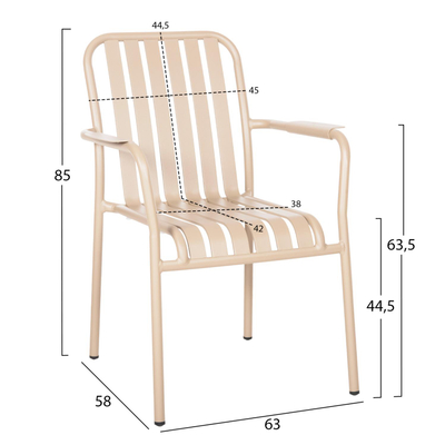 Kolltuk alumini Rachel 63x58x85Hcm (HM6088.07)
