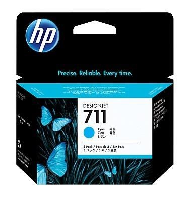 Set bojrash printeri HP CZ134A Nr. 711, 3 boja cyan, 29 ml